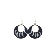 Crescent Oval Earrings-Siesta Crafts