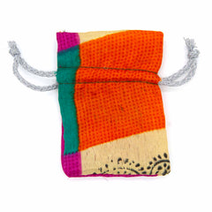 Mini Recycled Sari Jewellery Pouch-Siesta Crafts