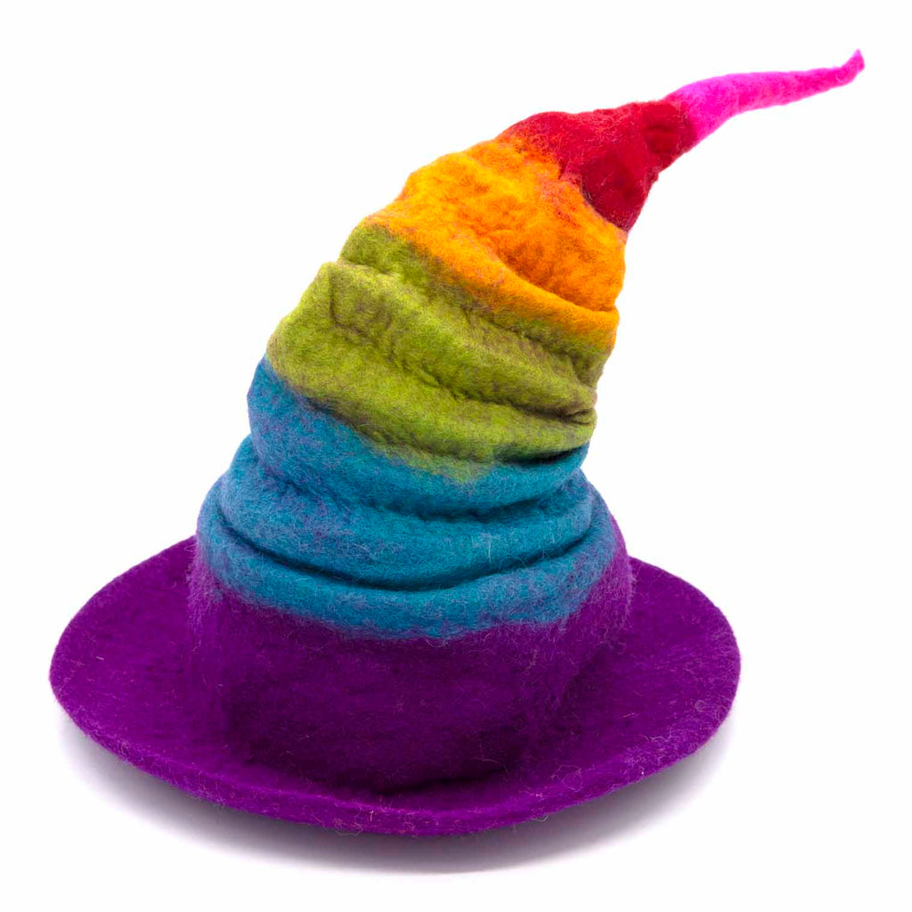 Collapsible Rainbow Witch Felt Hat-Siesta Crafts