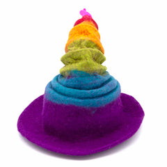 Collapsible Rainbow Witch Felt Hat-Siesta Crafts