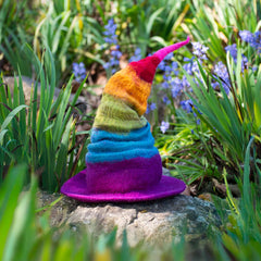 Collapsible Rainbow Witch Felt Hat-Siesta Crafts