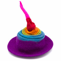 Collapsible Rainbow Witch Felt Hat-Siesta Crafts