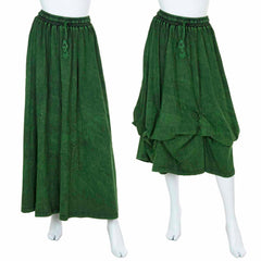 Stonewash Ruffle Maxi Skirt-Siesta Crafts