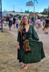 Stonewash Ruffle Maxi Skirt-Siesta Crafts