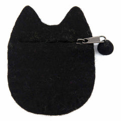Black Cat Felt Coin Purse-Siesta Crafts