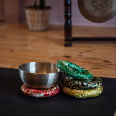 Doughnut Singing Bowl Cushion 17cm-Siesta Crafts