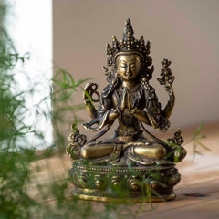 Brass Kharchheri Statue No.311-Siesta Crafts