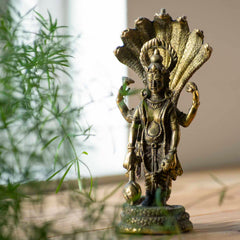 Brass Narayana Statue No.317-Siesta Crafts