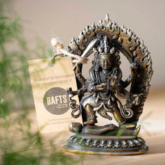 Brass Kal Bhairav Statue No.318-Siesta Crafts