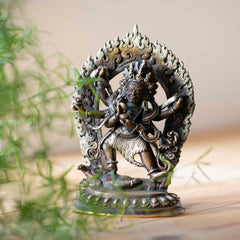 Brass Mahankal Statue No.319-Siesta Crafts