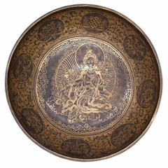 Special Etched Green Tara Singing Bowl-Siesta Crafts