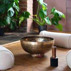 Special Etched Green Tara Singing Bowl-Siesta Crafts