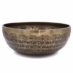 Special Etched Green Tara Singing Bowl-Siesta Crafts