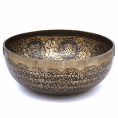 Special Etched Green Tara Singing Bowl-Siesta Crafts
