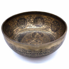 Special Etched Green Tara Singing Bowl-Siesta Crafts