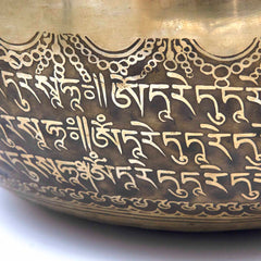 Special Etched Green Tara Singing Bowl-Siesta Crafts