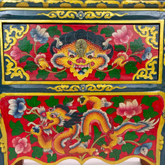 Tibetan Style Single Drawer Wooden Side Unit No.440-Siesta Crafts