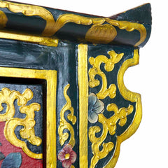 Tibetan Style Single Drawer Wooden Side Unit No.440-Siesta Crafts
