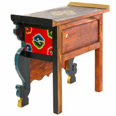 Tibetan Style Single Drawer Wooden Side Unit No.440-Siesta Crafts