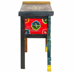 Tibetan Style Single Drawer Wooden Side Unit No.440-Siesta Crafts