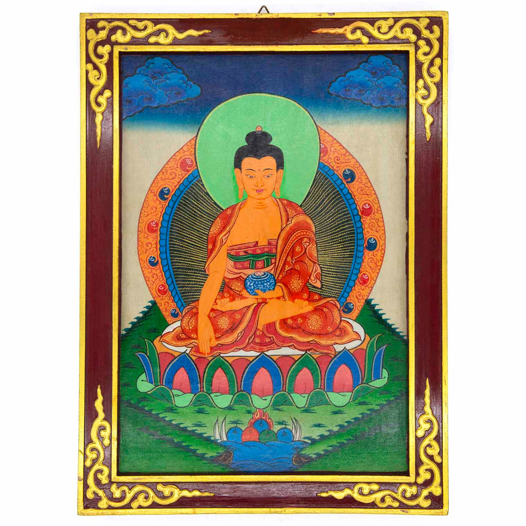 Tibetan Style Painted Thangka Frame No.450-Siesta Crafts