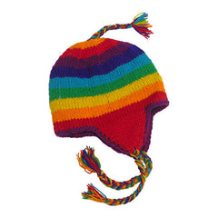 Chunky Rainbow Earflap Hat-Siesta Crafts