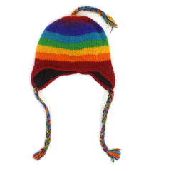 Chunky Rainbow Earflap Hat-Siesta Crafts