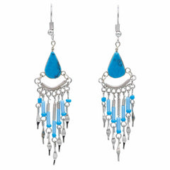Beaded Drop Earrings-Siesta Crafts