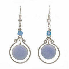 Stone Circle Earrings-Siesta Crafts
