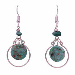 Stone Circle Earrings-Siesta Crafts