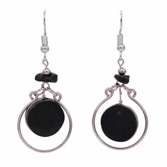 Stone Circle Earrings-Siesta Crafts