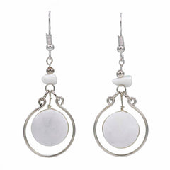Stone Circle Earrings-Siesta Crafts