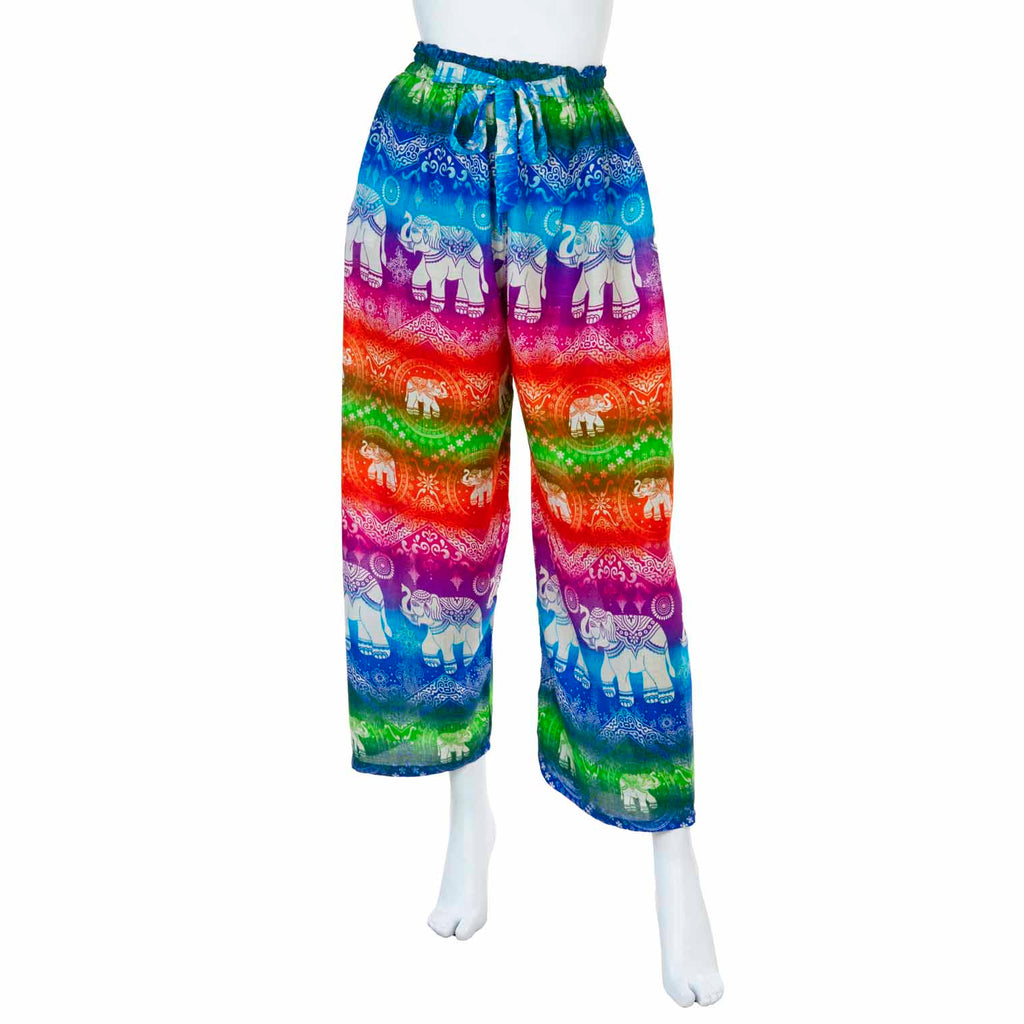 High Rise Rainbow Elephant Trousers-Siesta Crafts
