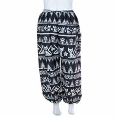 Drawstring Cat Print Trousers-Siesta Crafts