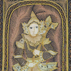 Framed Vintage Kalaga Tapestry No.17 - Thagyamin Nat-Siesta Crafts