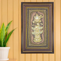 Framed Vintage Kalaga Tapestry No.17 - Thagyamin Nat-Siesta Crafts