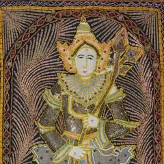 Framed Vintage Kalaga Tapestry No.18 - Thagyamin Nat-Siesta Crafts