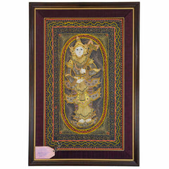 Framed Vintage Kalaga Tapestry No.20 - Thagyamin Nat-Siesta Crafts