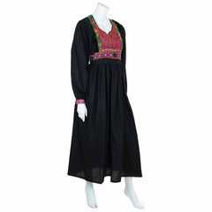 Vintage Afghan Cotton Dress - June (14, L)-Siesta Crafts