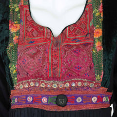 Vintage Afghan Cotton Dress - June (14, L)-Siesta Crafts