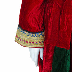 Vintage Afghan Velvet Dress - Fleur (12, M)-Siesta Crafts