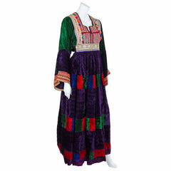 Vintage Afghan Velvet Dress - Aashna (16/18, L/XL)-Siesta Crafts
