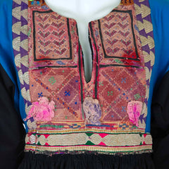 Vintage Afghan Cotton Dress - Larmina (12, M)-Siesta Crafts