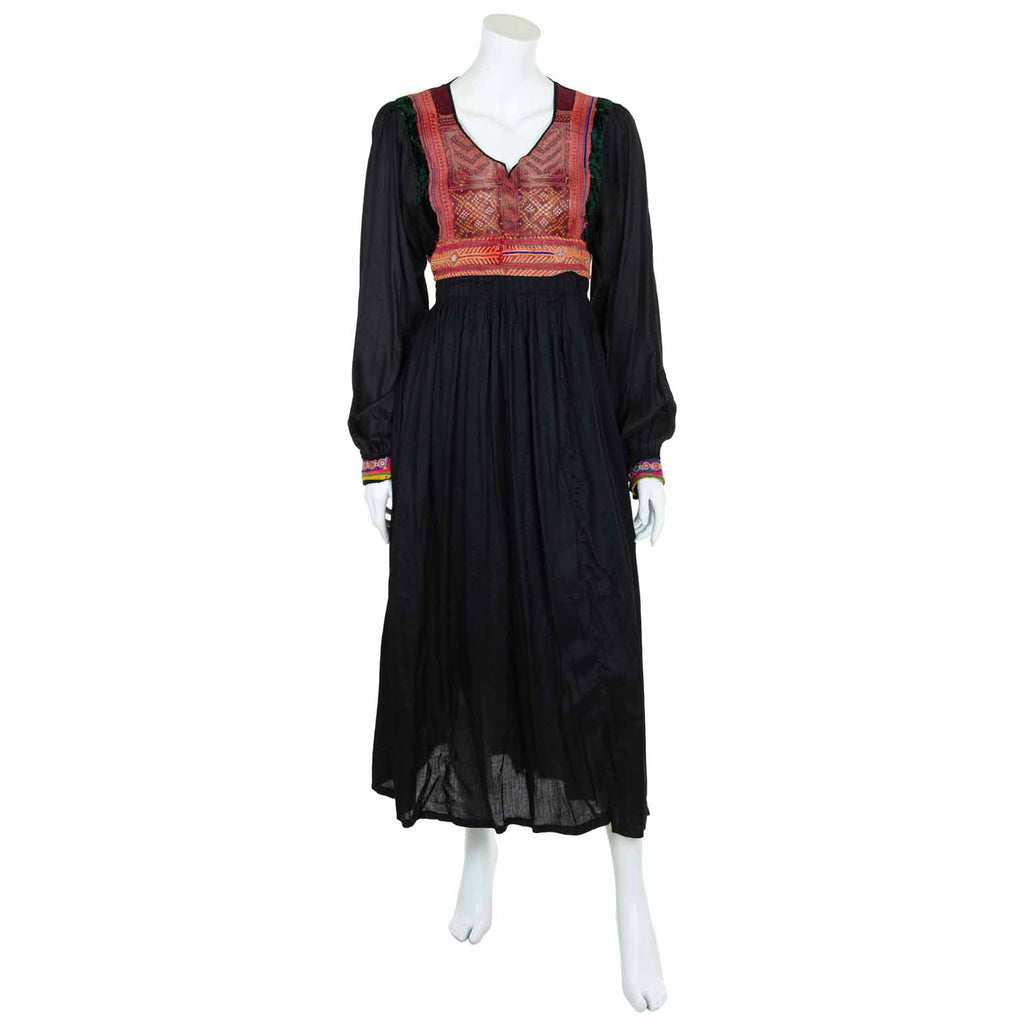 Vintage Afghan Cotton Dress - Martha (12, M)-Siesta Crafts