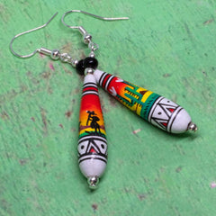 Desert Scene Tear Drop Earrings-Siesta Crafts