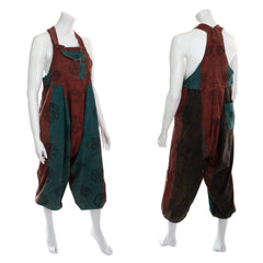 Block Print Harem Dungarees-Siesta Crafts