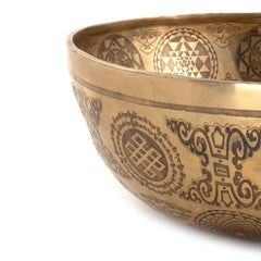 Buddha Etched Singing Bowl No.18-Siesta Crafts
