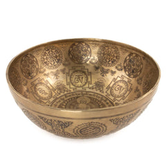 Buddha Etched Singing Bowl No.18-Siesta Crafts