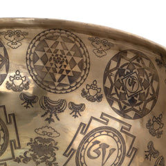 Buddha Etched Singing Bowl No.18-Siesta Crafts