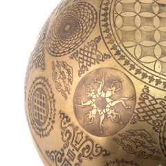 Buddha Etched Singing Bowl No.18-Siesta Crafts